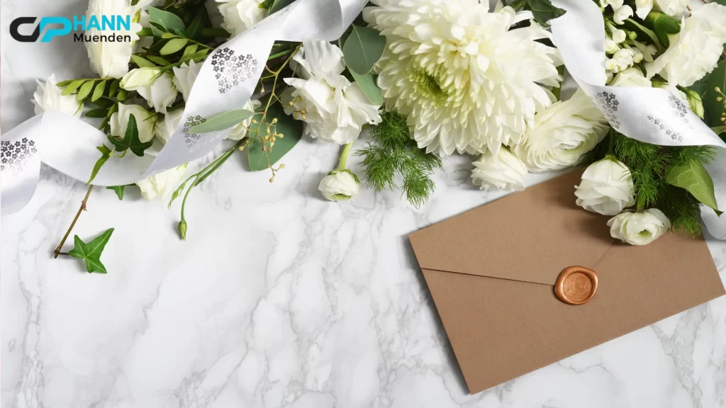 "Can You Get Invited to a Wedding? A sealed invitation envelope lies next to a beautiful bouquet of white flowers, hinting at a special occasion."